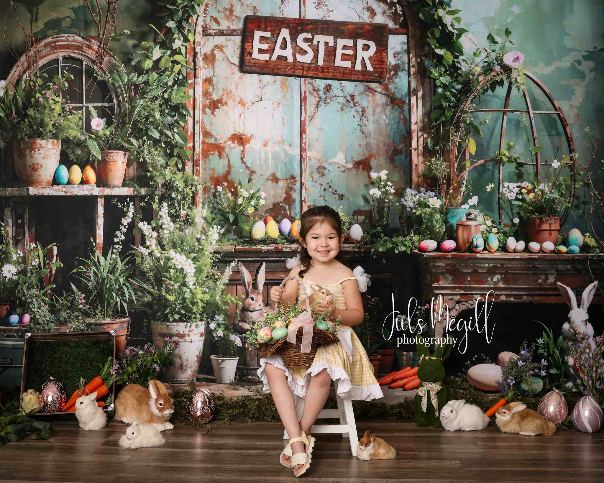 Kate Ostern Grünpflanze Peter Rabbit Hintergrund von Emetselch - Kate Backdrop.de