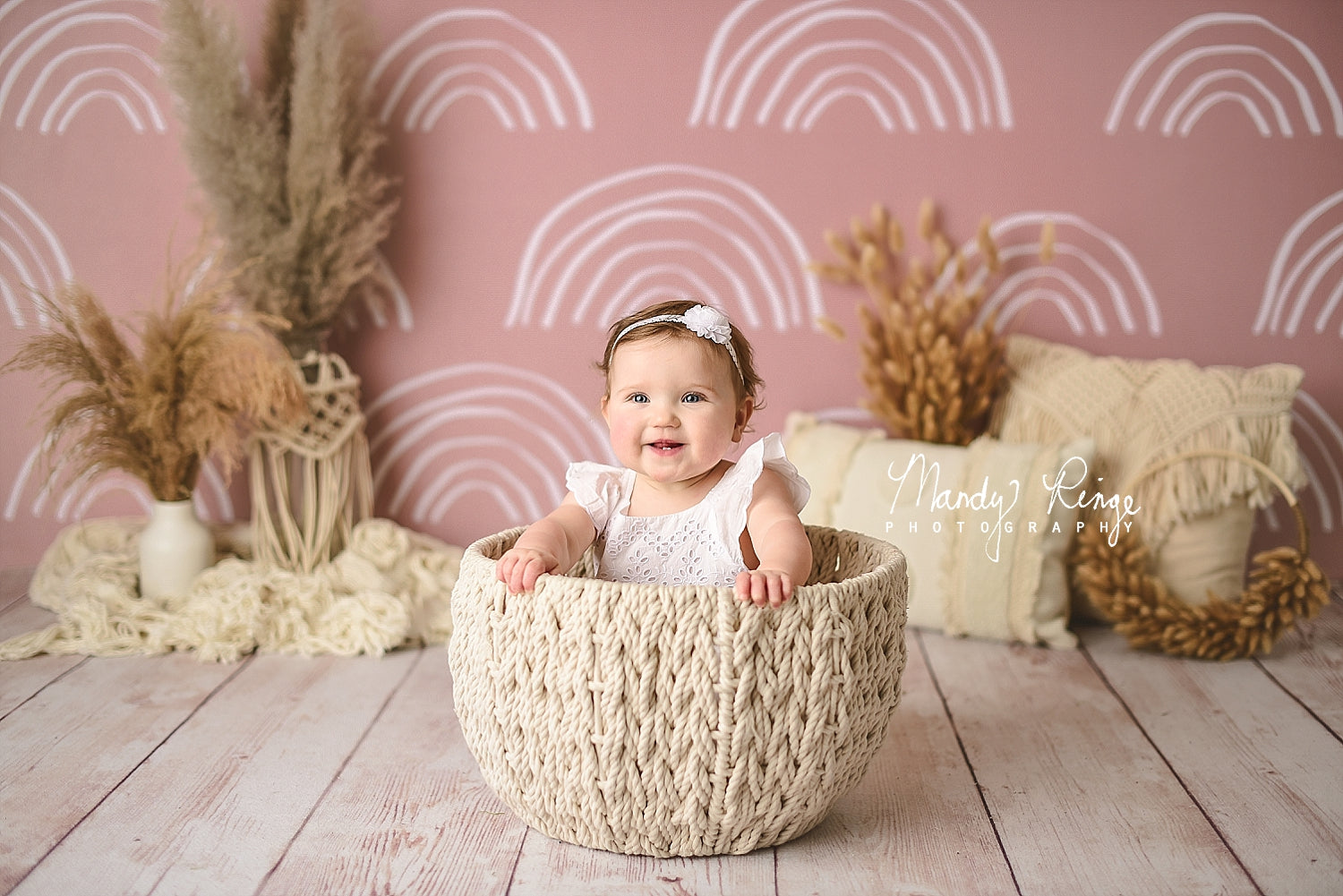 Kate Neutral Boho Regenbogen Hintergrund von Mandy Ringe Fotograf