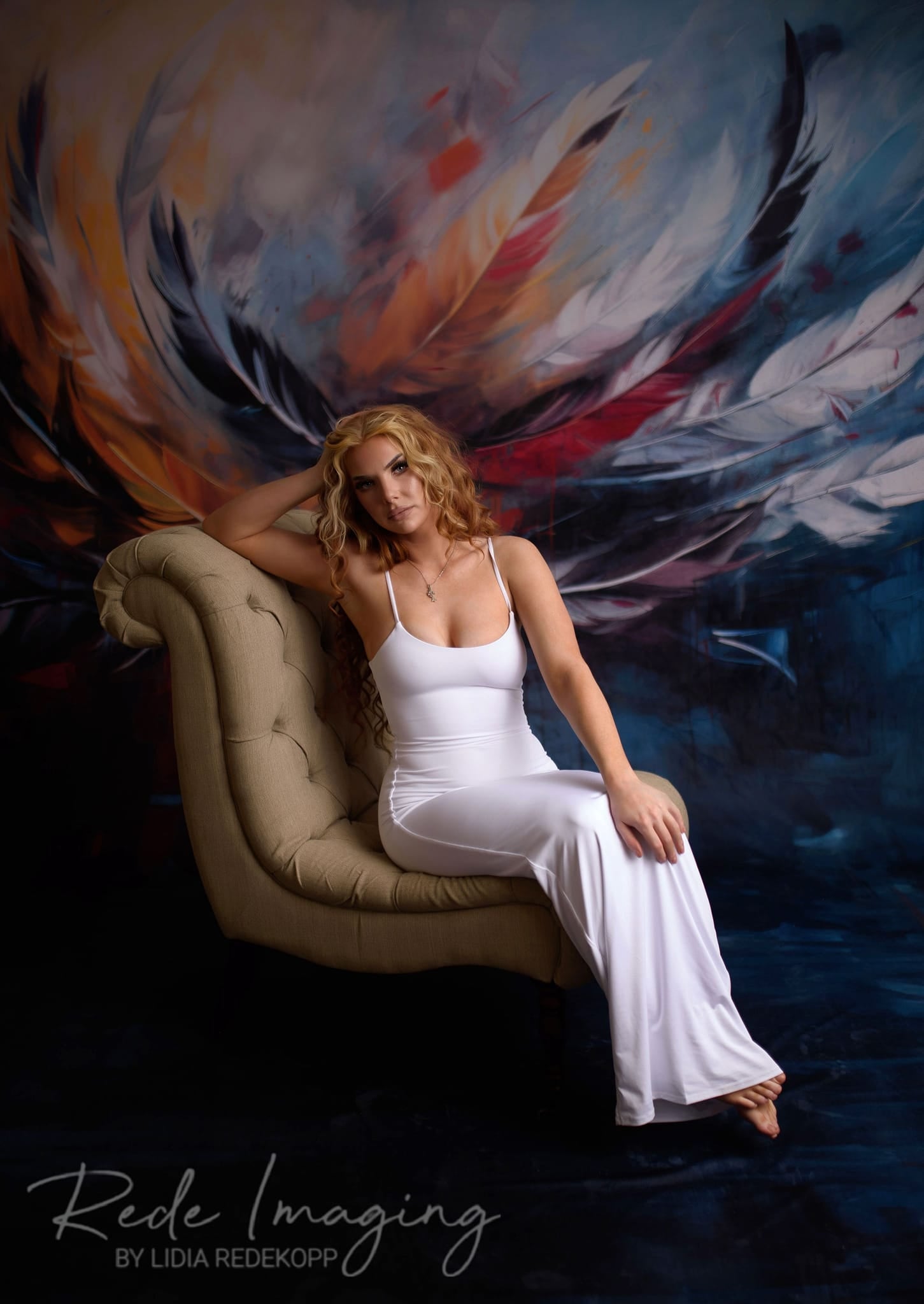 Kate Fine Art Bunter Graffiti Feder Hintergrund Entworfen von Lidia Redekopp - Kate Backdrop.de