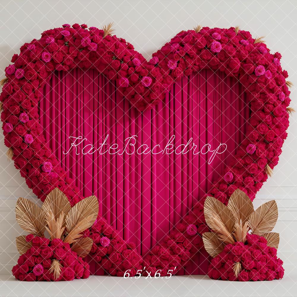 Kate Valentinstag Herz Rote Rosen Hintergrund Entworfen von Mini MakeBelieve