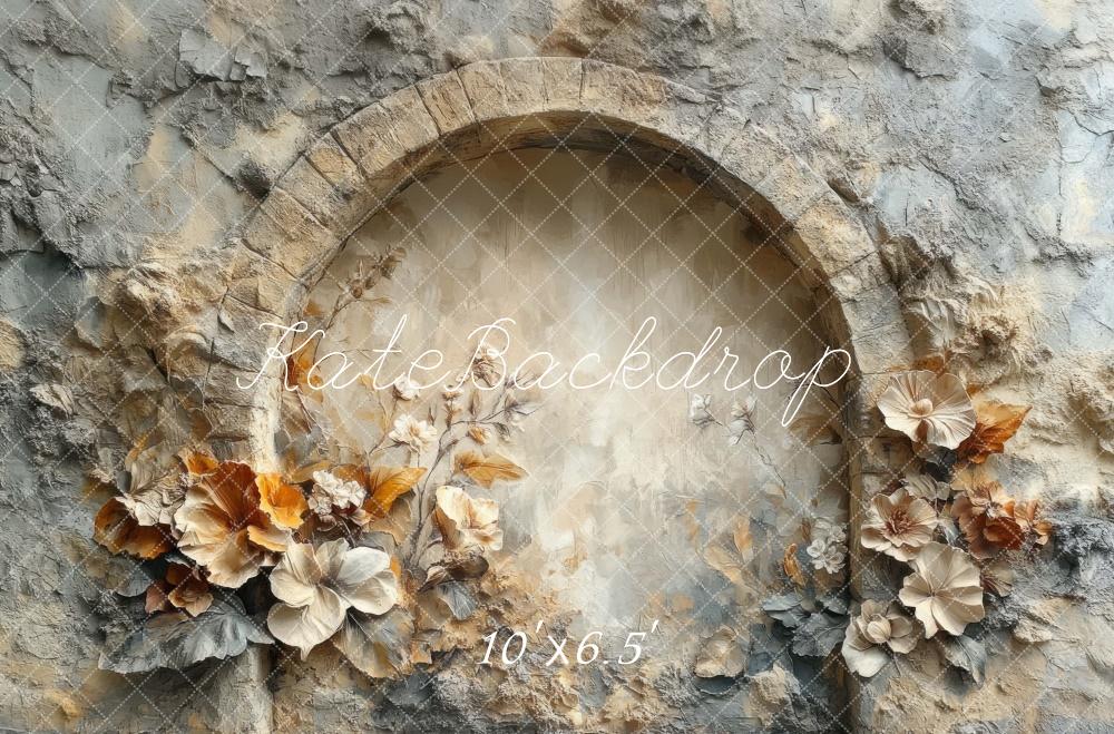 Kate Vintage Bogen Steinblumen Textur Hintergrund Entworfen von Mini MakeBelieve - Kate Backdrop.de