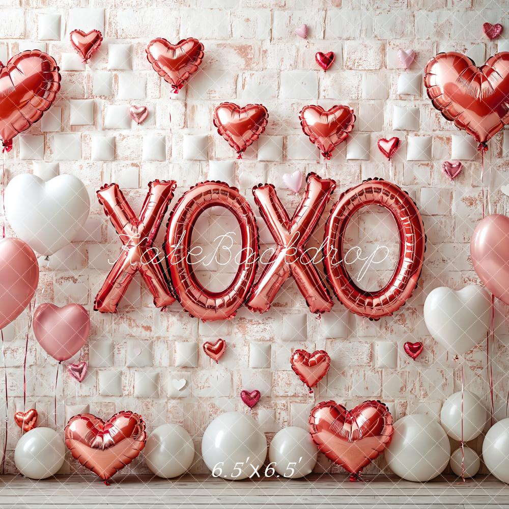 Kate Valentinstag Herz Ballons Roségold Hintergrund Entworfen von Emetselch