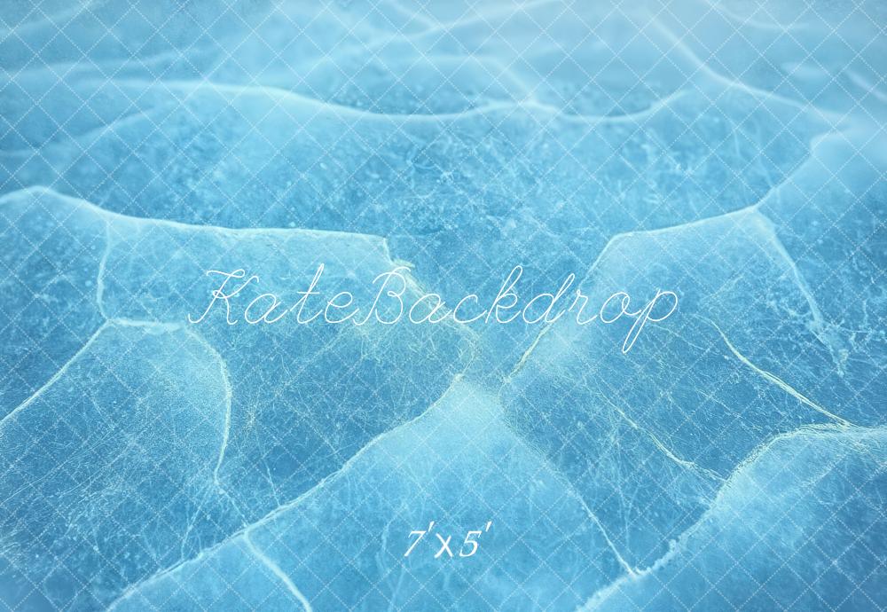 Kate Eisfläche Strukturen Blau Hintergrund Entworfen von Kate Image
