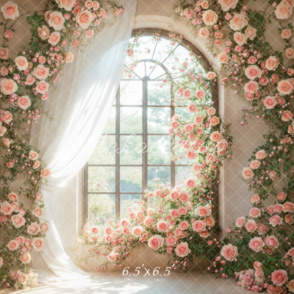 Kate Hochzeit Fenster Rosen Romantisch Hintergrund Entworfen von Emetselch