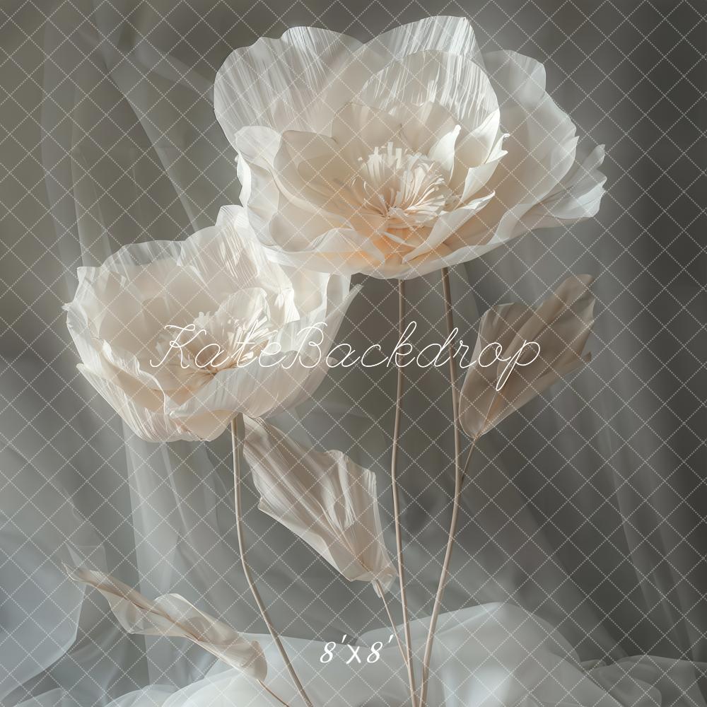 Kate Blume Riesige Blumen Creme Hintergrund Entworfen von Emetselch