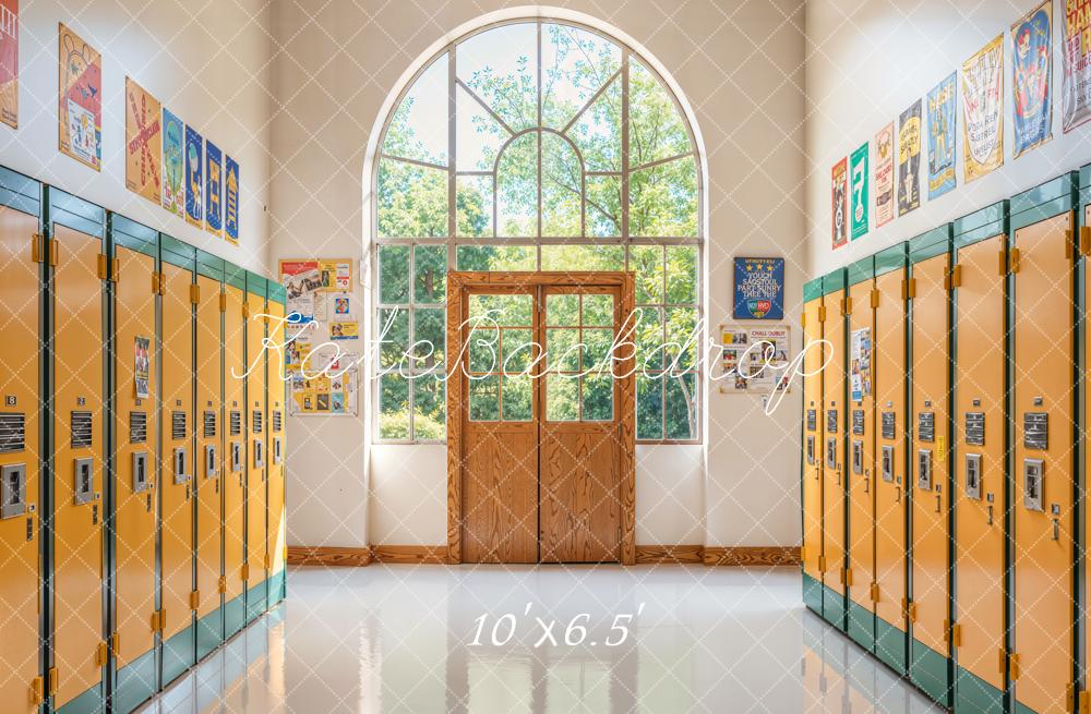 Kate Back To School Spinde Fenster Holz Tür Fleece Hintergrund Entworfen von Emetselch - Kate Backdrop.de
