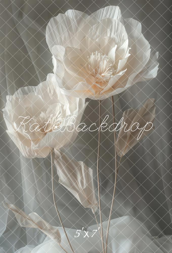 Kate Blume Riesige Blumen Creme Hintergrund Entworfen von Emetselch