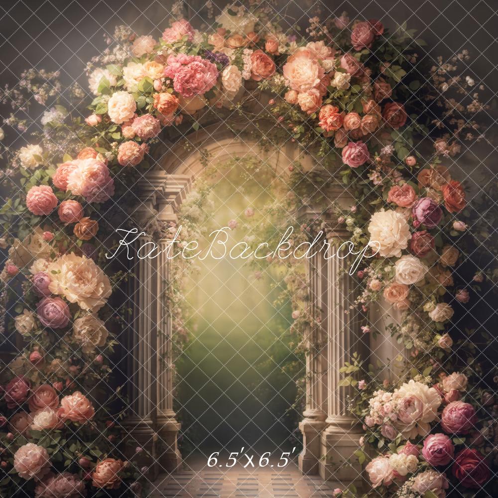 Kate Garten Blume Säulen Romantisch Hintergrund Entworfen von Emetselch - Kate Backdrop.de