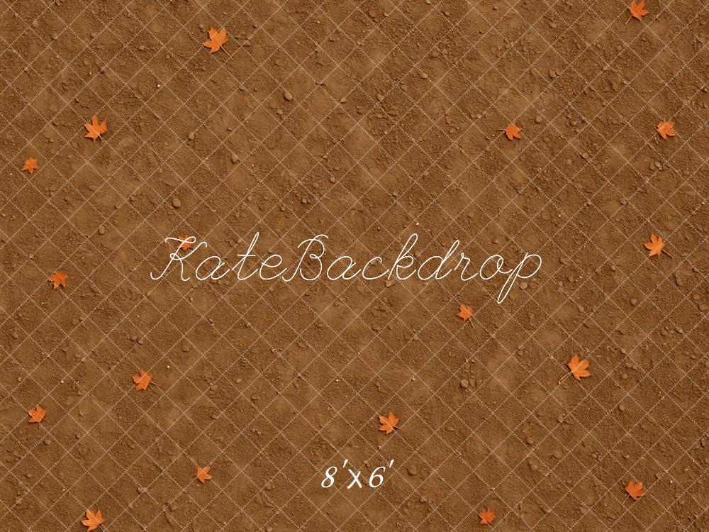 Kate Herbst Ahornblätter Erde Braun Hintergrund Entworfen von Mini MakeBelieve - Kate Backdrop.de