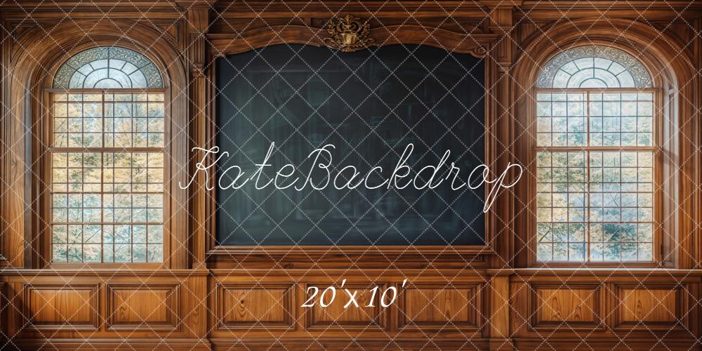 Kate Schule Tafel Holz Klassisch Hintergrund Entworfen von Emetselch - Kate Backdrop.de