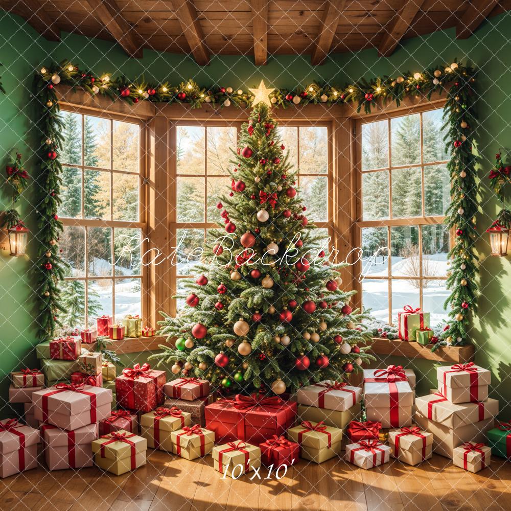 Kate Weihnachten Tannenbaum Geschenke Wohnzimmer Hintergrund Entworfen von Emetselch