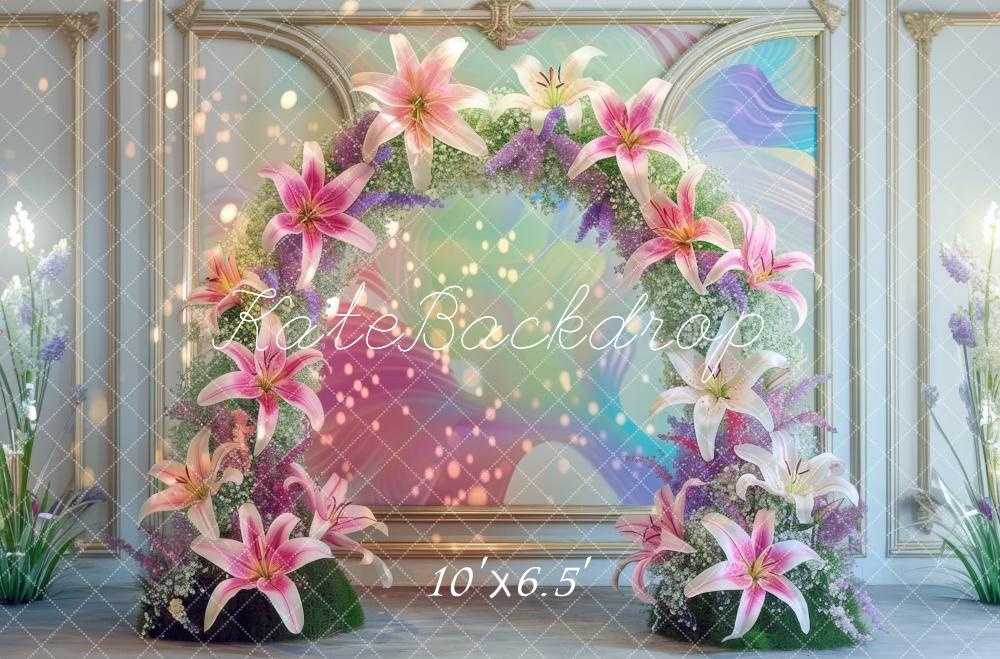 Kate Hochzeit Blumenbogen Pastell Hintergrund Entworfen von Mini MakeBelieve - Kate Backdrop.de