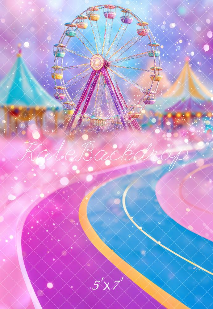 Kate Jahrmarkt Riesenrad Zelt Pastell Hintergrund Entworfen von Emetselch