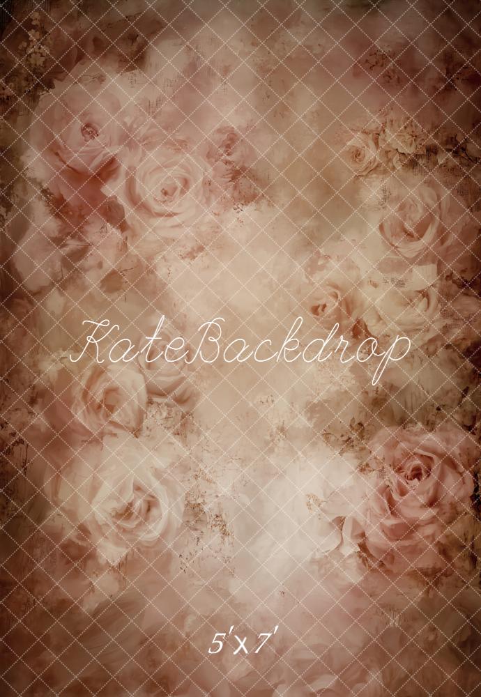 Kate Vintage Rosen Blumen Braun Hintergrund Entworfen von Emetselch - Kate Backdrop.de