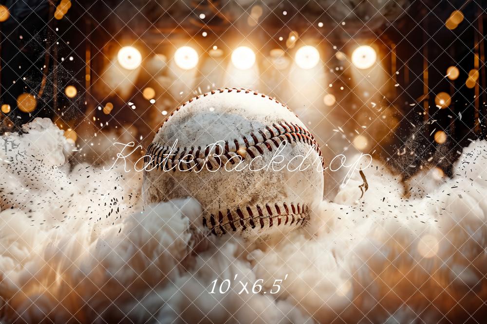 Kate Sport Baseball Ball Flutlichter Hintergrund Entworfen von Chain - Kate Backdrop.de