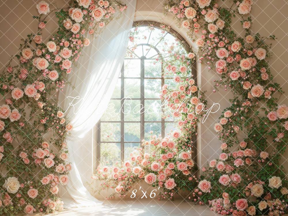 Kate Hochzeit Fenster Rosen Romantisch Hintergrund Entworfen von Emetselch