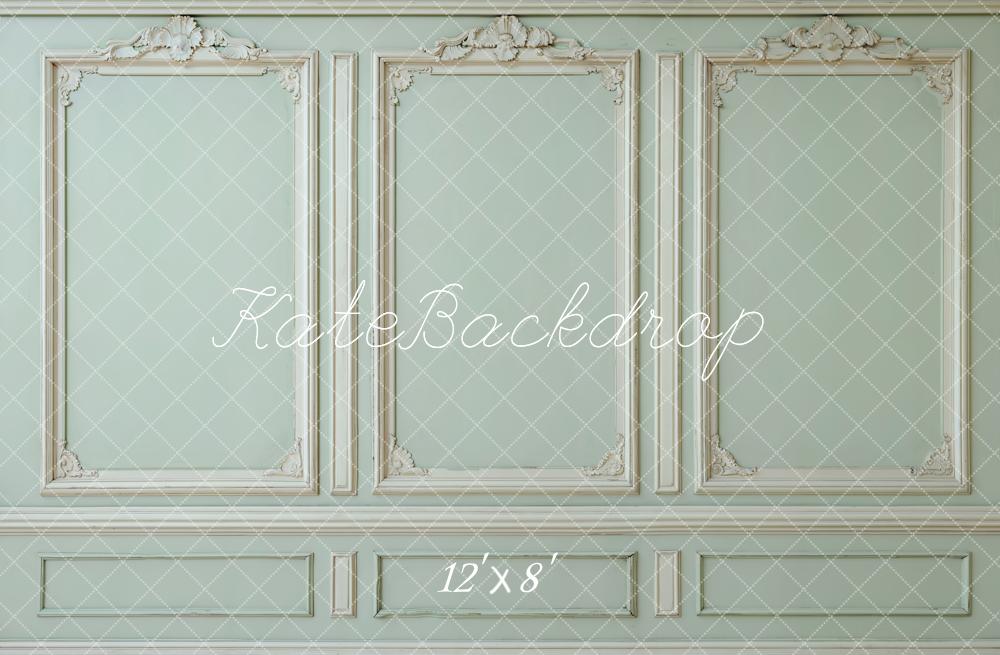 Kate Vintage Wand Relief Mintgrün Hintergrund Entworfen von Kate Image