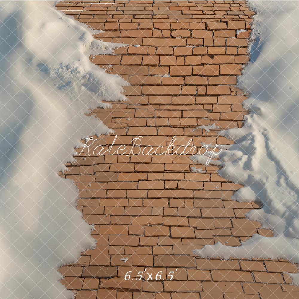 Kate Winter Schnee Ziegelweg Hintergrund Entworfen von Kate Image