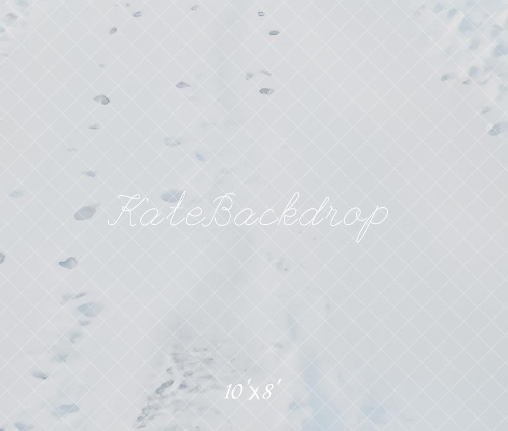 Kate Winter Schnee Fußspuren Minimalistisch Fleece Hintergrund Entworfen von Kate Image - Kate Backdrop.de