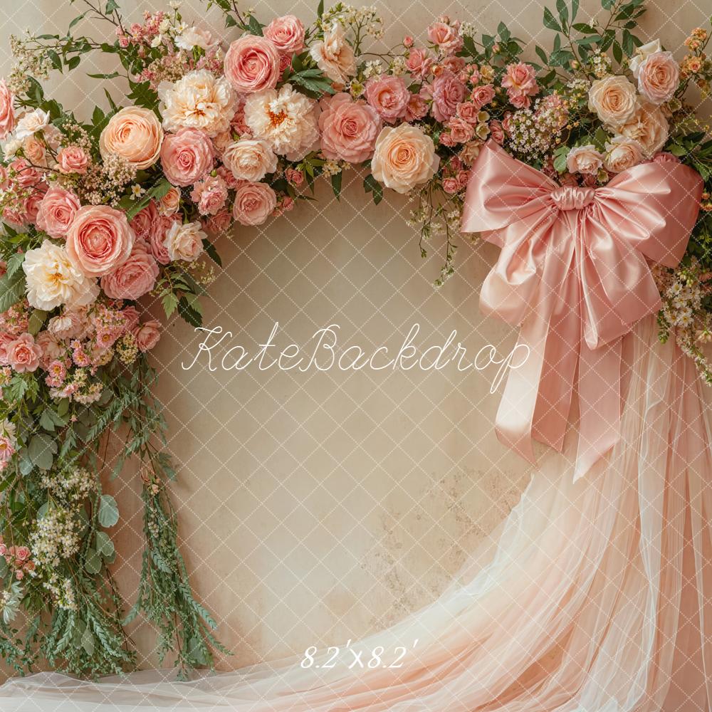 Kate Hochzeit Blumen Bogen Rosa Hintergrund Entworfen von Emetselch