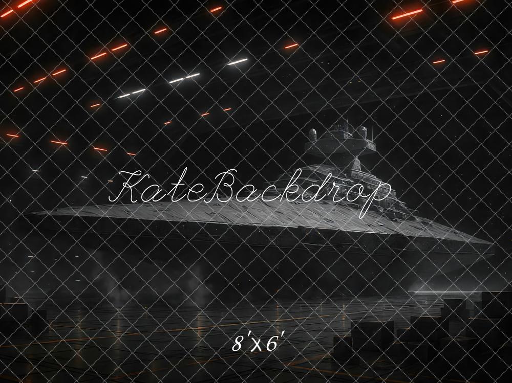 Kate Science Fiction Raumschiff Dunkel Hintergrund Entworfen von Mini MakeBelieve - Kate Backdrop.de