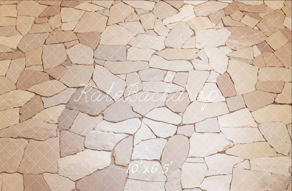 Kate Steinboden Mosaik Beige Hintergrund Entworfen von Kate Image