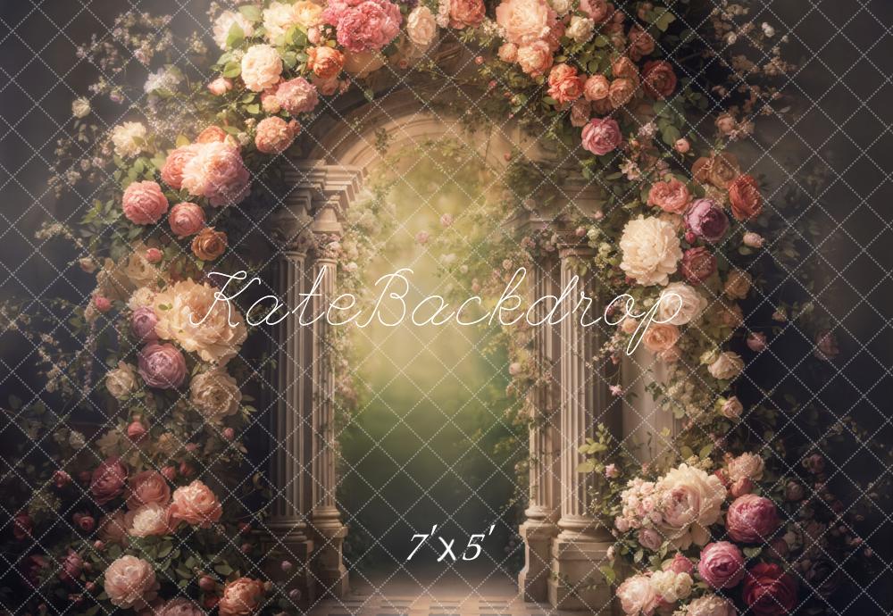 Kate Garten Blume Säulen Romantisch Hintergrund Entworfen von Emetselch - Kate Backdrop.de