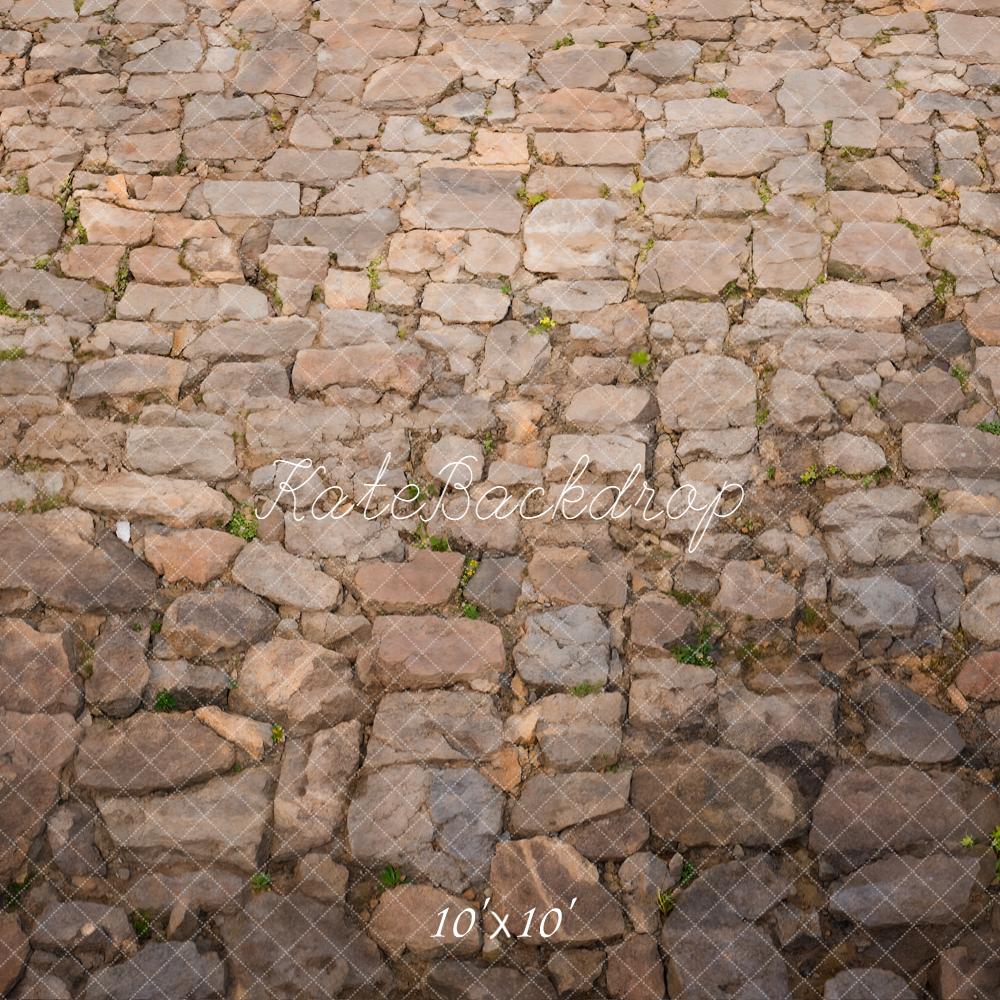 Kate Kopfsteinpflaster Stein Braun Hintergrund Entworfen von Emetselch - Kate Backdrop.de