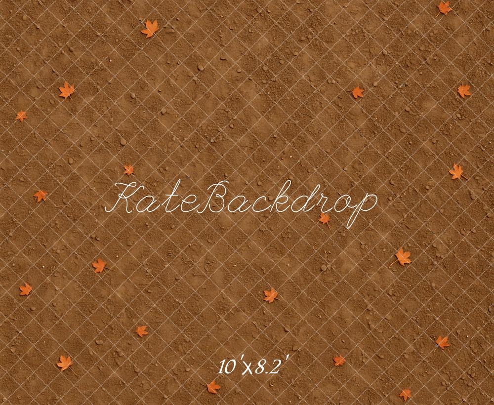 Kate Herbst Ahornblätter Erde Braun Hintergrund Entworfen von Mini MakeBelieve - Kate Backdrop.de