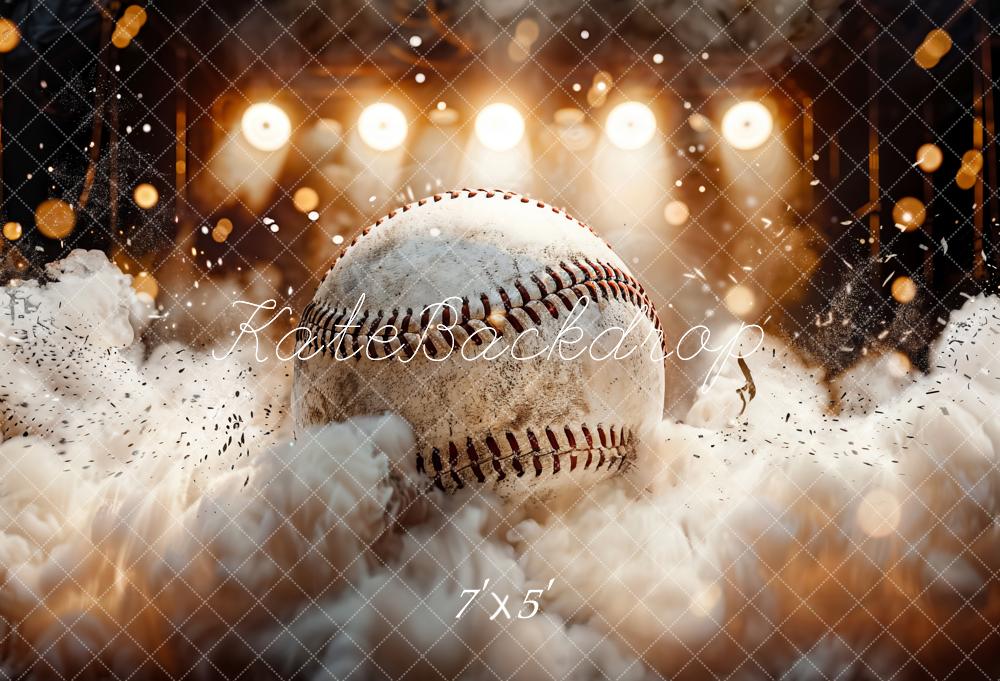 Kate Sport Baseball Ball Flutlichter Hintergrund Entworfen von Chain - Kate Backdrop.de
