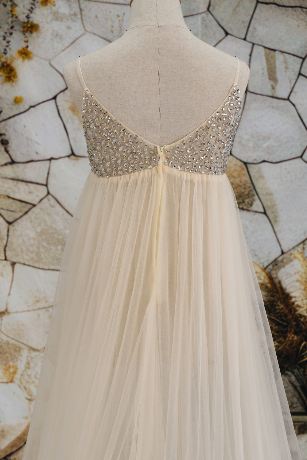 Kate Mesh Camisole Schleppendes Mutterschafts-Fotoshooting Kleid - Kate Backdrop.de