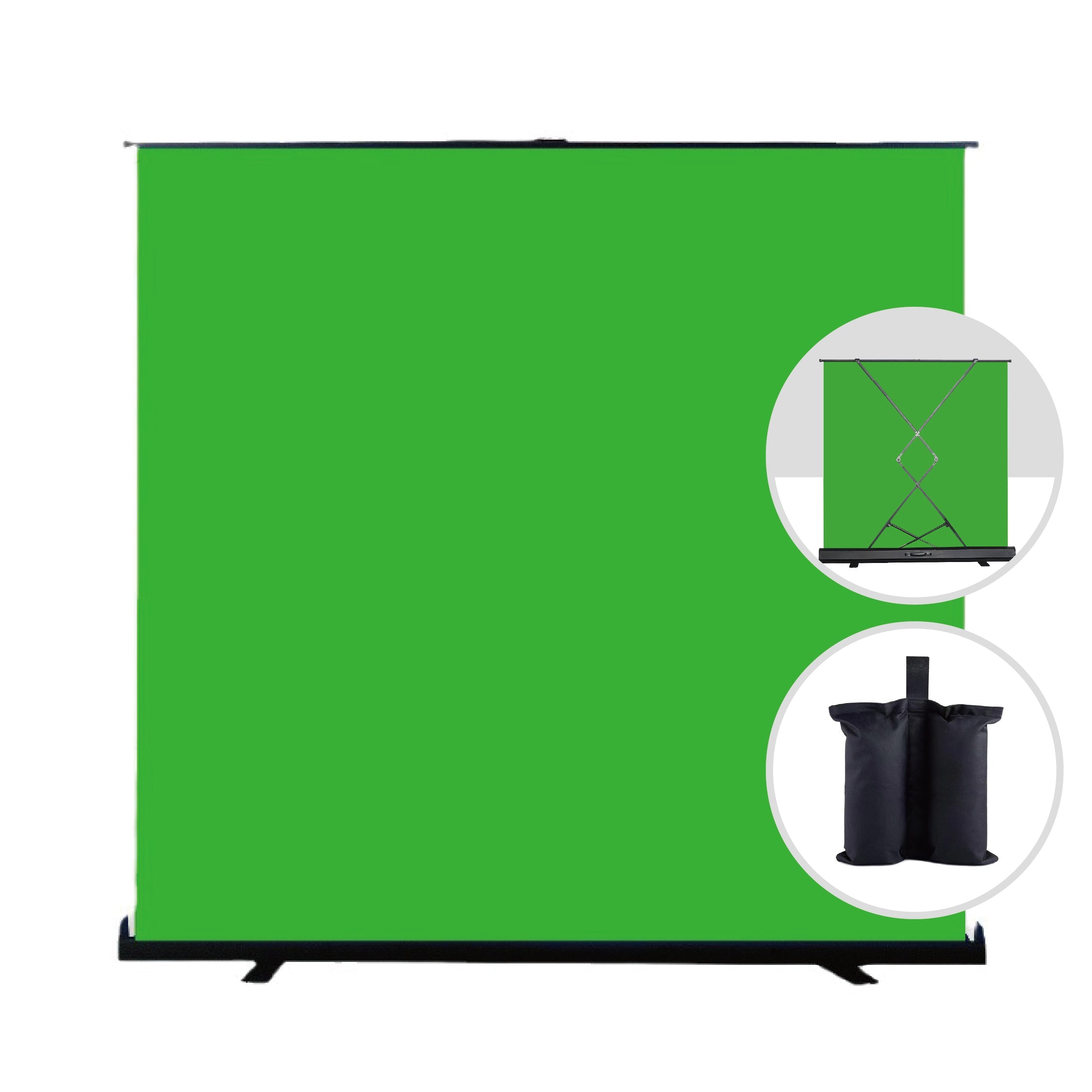 Kate 6,8*7 ft All-in-One zusammenklappbarer Green-Screen-Hintergrundständer (2,1*2,1 m)
