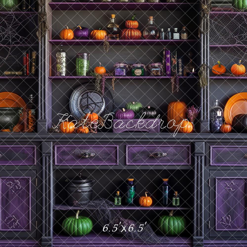 Kate Halloween Regal Kürbisse Lila Hintergrund Entworfen von Mandy Ringe - Kate Backdrop.de