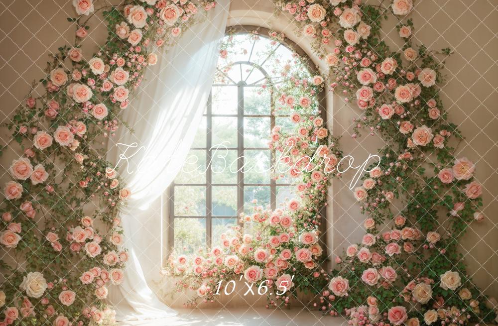Kate Hochzeit Fenster Rosen Romantisch Hintergrund Entworfen von Emetselch