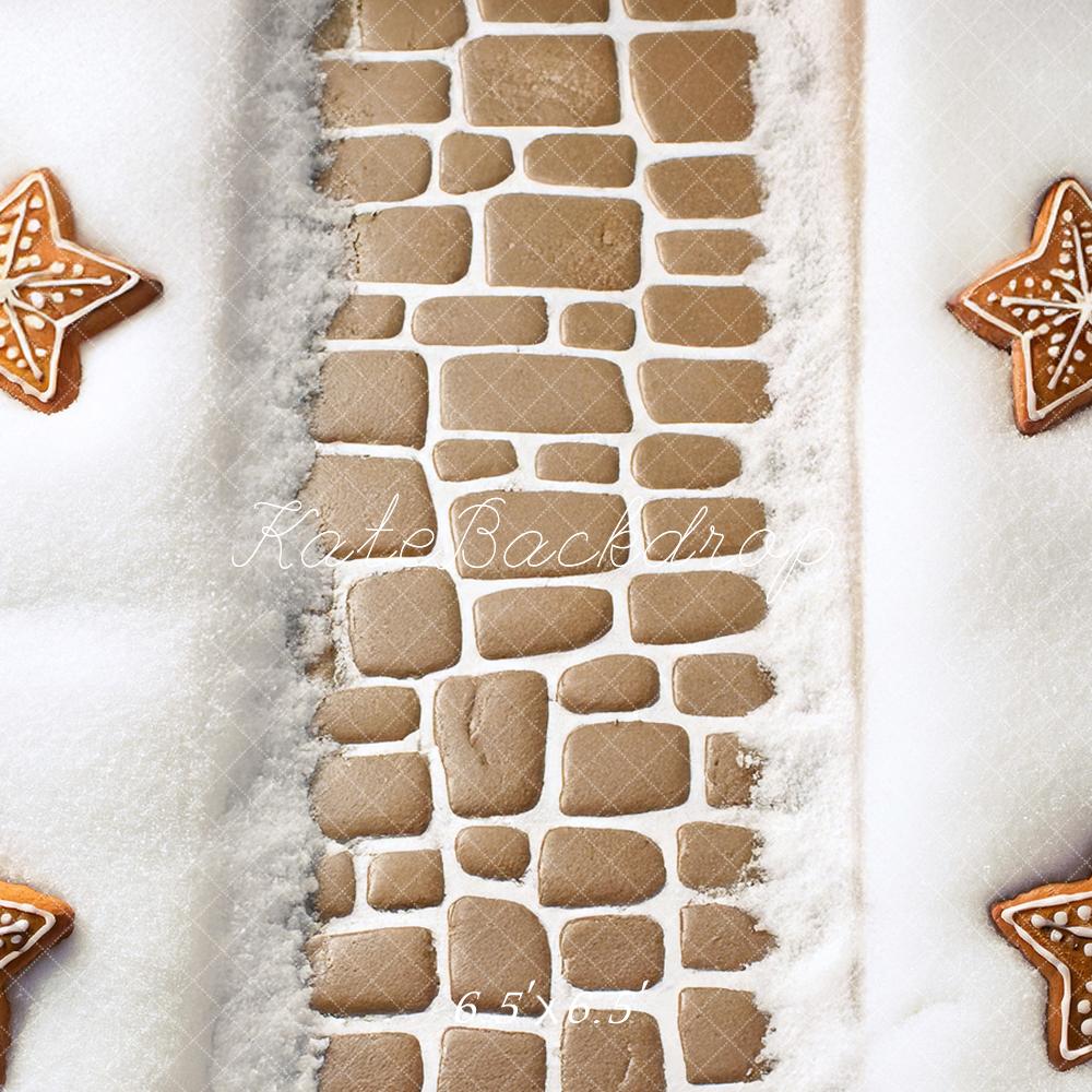 Kate Weihnachten Sternkekse Pflastersteine Schnee Hintergrund Entworfen von Mandy Ringe