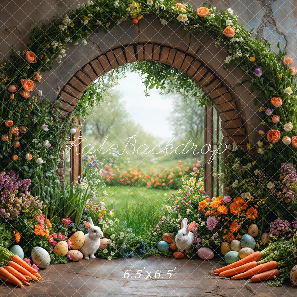 Kate Ostern Garten Blumen Bunte Eier Hintergrund Entworfen von Emetselch