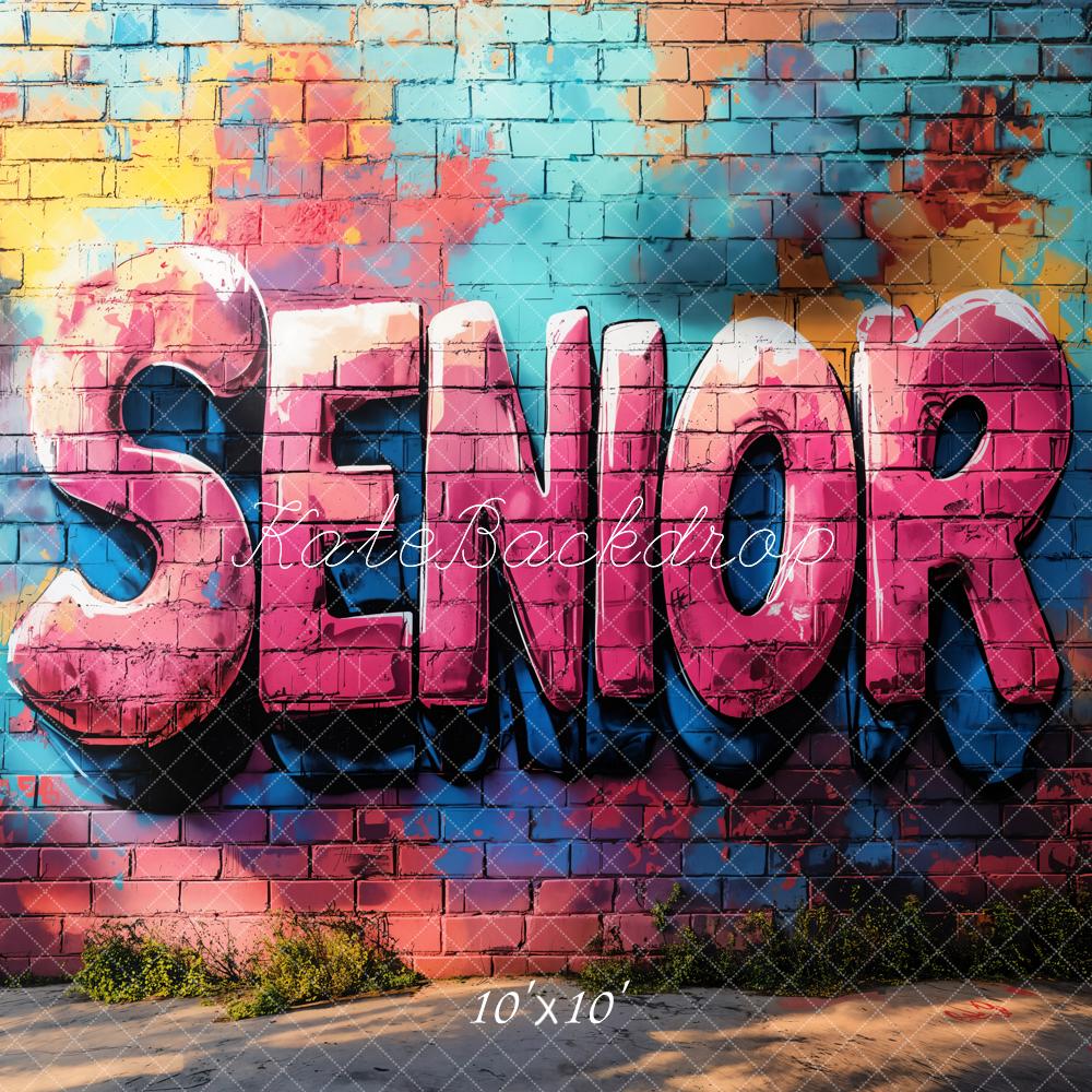 Kate Abschlusszeit Senior Graffiti Bunt Hintergrund Entworfen von Emetselch