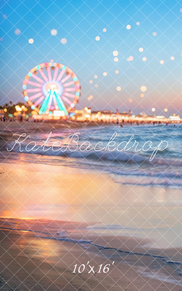 Kate Sommer Riesenrad Strand Bokeh Hintergrund Entworfen von Emetselch - Kate Backdrop.de