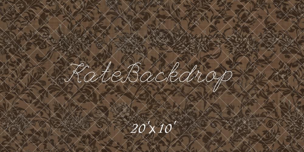 Kate Abstrakt Blumen Braun Vintage Hintergrund Entworfen von Kate Image - Kate Backdrop.de