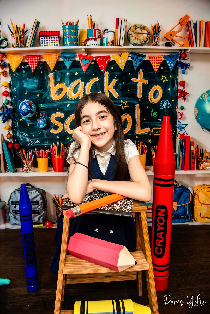 Kate Zurück Zur Schulkugel Graffiti Tafel Hintergrund Entworfen von Emetselch - Kate Backdrop.de
