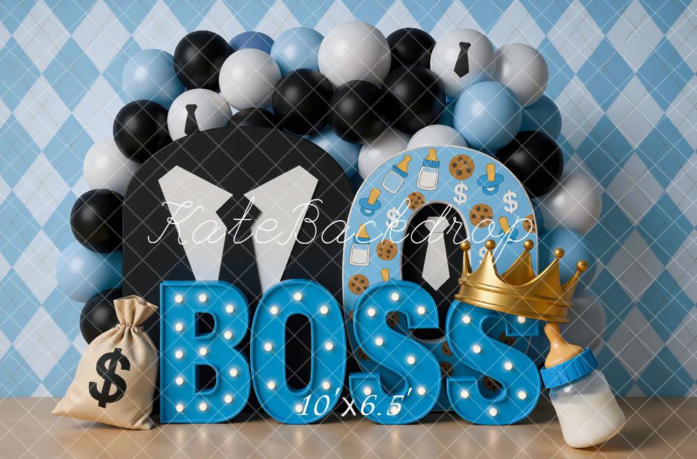 Kate Jungs Geburtstag Ballons Blau Hintergrund Entworfen von Mini MakeBelieve - Kate Backdrop.de