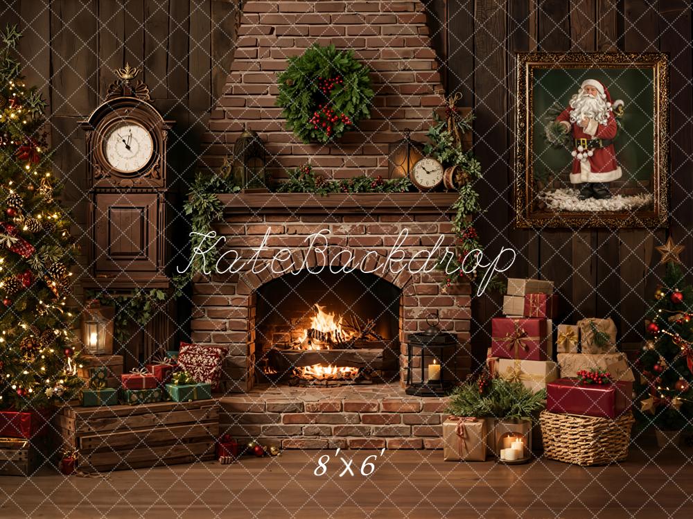 Kate Weihnachten Kamin Geschenke Vintage Hintergrund Entworfen von Emetselch - Kate Backdrop.de