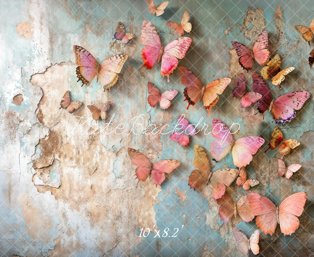 Kate Schmetterlinge Vintage Wand Textur Hintergrund Entworfen von Emetselch - Kate Backdrop.de