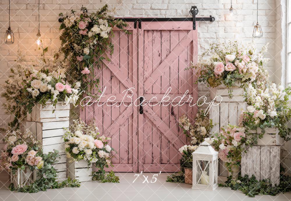 Kate Hochzeit Scheunentor Blüten Pastell Hintergrund Entworfen von Ashley Paul