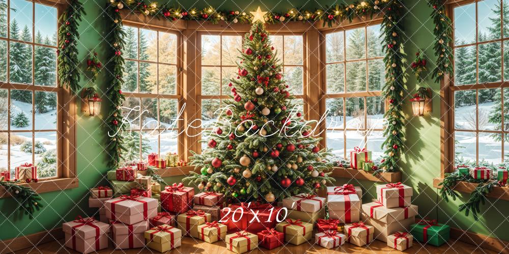 Kate Weihnachten Tannenbaum Geschenke Wohnzimmer Hintergrund Entworfen von Emetselch