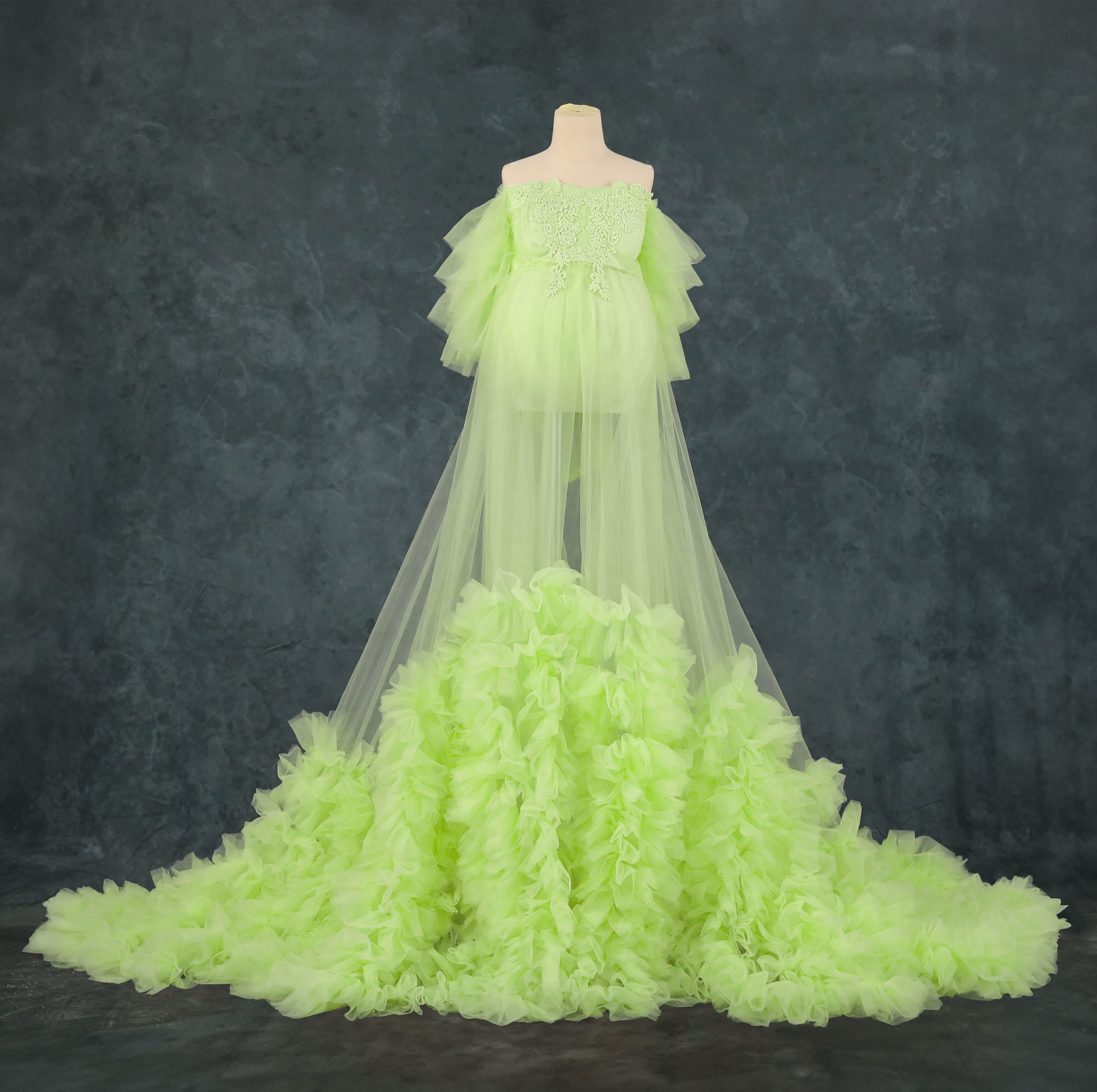 Kate Mesh Ein-Schulter-Fotokleid Schwangerschaftsporträt-Kleid