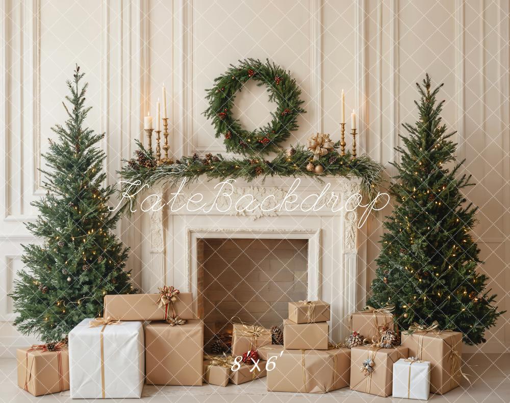 Kate Weihnachten Kamin Geschenke Elegant Fleece Hintergrund Entworfen von Emetselch - Kate Backdrop.de