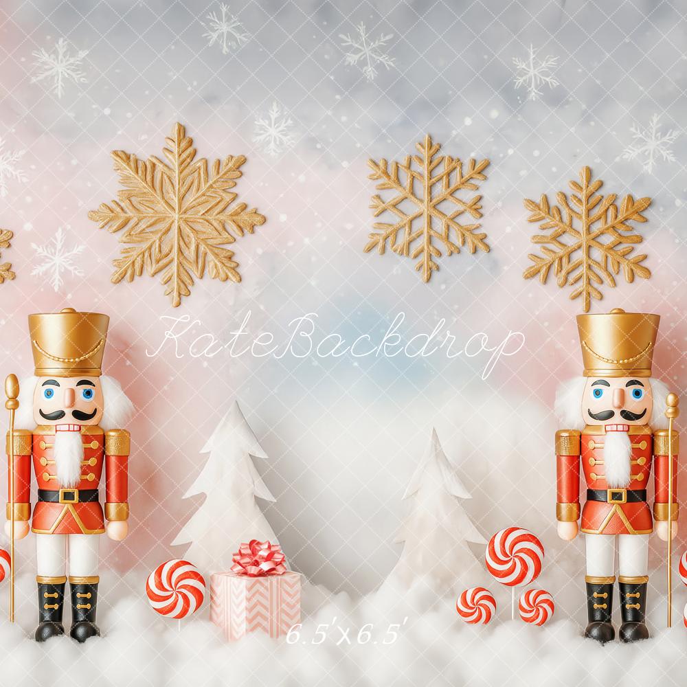 Kate Weihnachten Nussknacker Schneeflocken Zuckerwald Hintergrund Entworfen von Patty Roberts - Kate Backdrop.de