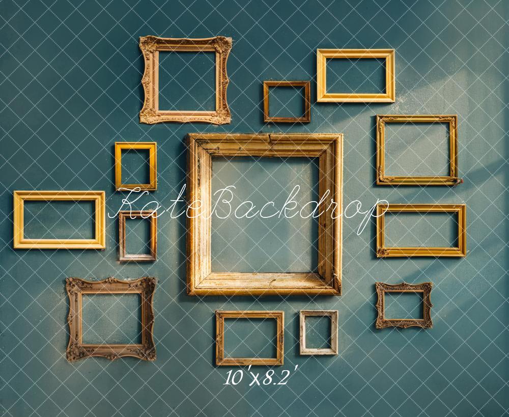 Kate Vintage Rahmen Wand Gold Hintergrund Entworfen von Chain - Kate Backdrop.de