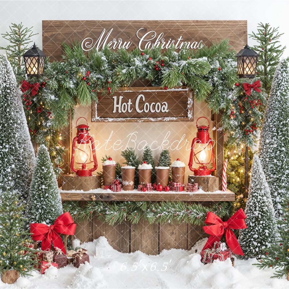 Kate Weihnachten Heiße Schokolade Bar Schnee Hintergrund Entworfen von Emetselch - Kate Backdrop.de